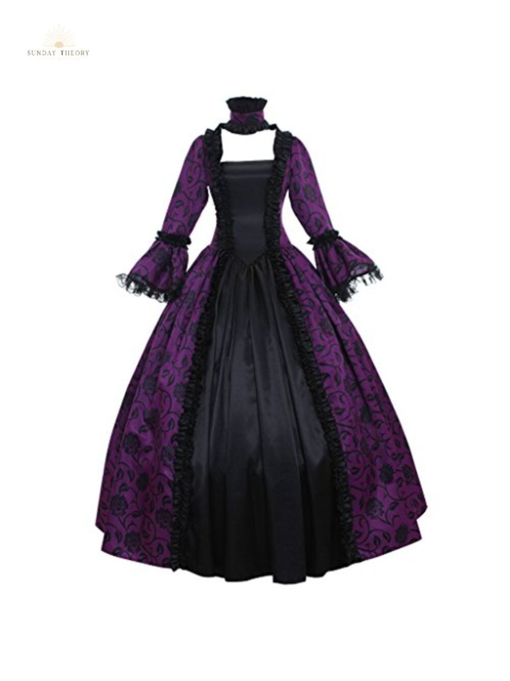 Victorian Rococo Maiden Costume Dress & Choker Set Cosplay